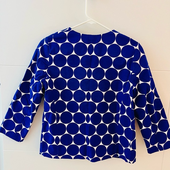 Boden Blue and White Blazer with Geometric Design - Picture 4 of 8